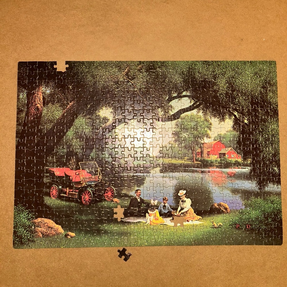 1975 - Milton Bradley Sunday Picnic 500 piece puzzle